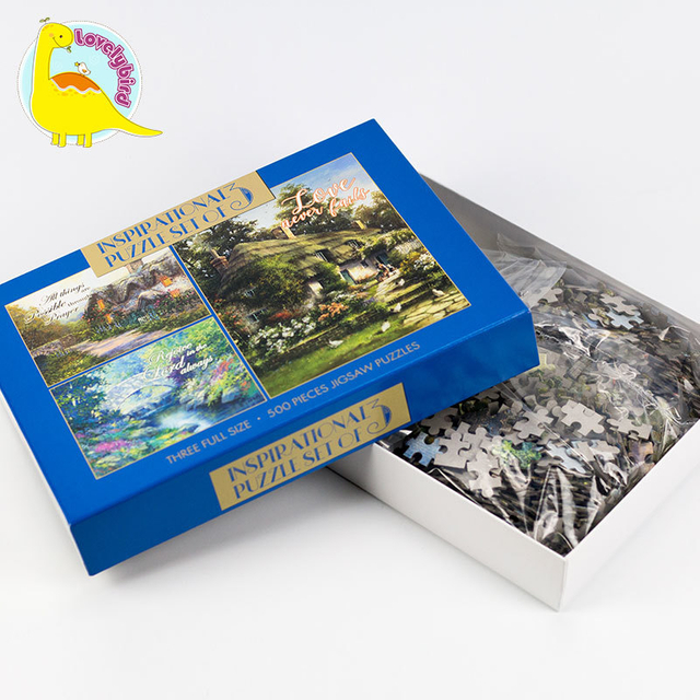 Custom Puzzle 1000 Pieces 500pc Hot Stamping And Embossing Puzzle