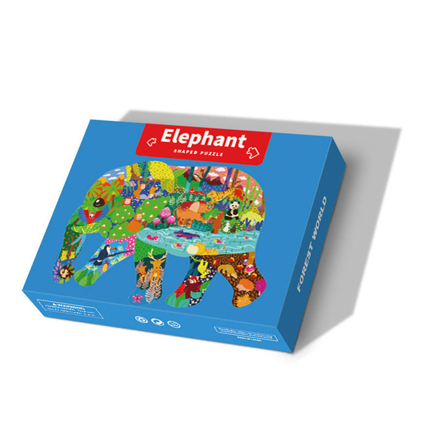 New Educational Toy Game Animals Elephant Paper Cardboard Children Jigsaw Puzzle for kids