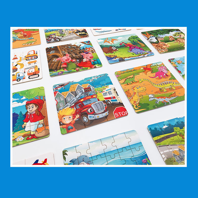 In Stock 4 In 1 Animals Cartoon Wood Educational Toys Child Jigsaw Puzzle