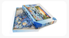 Custom Educational Children Toys 200 Pieces Blue Cardboard Paper Jigsaw Puzzles For Kids