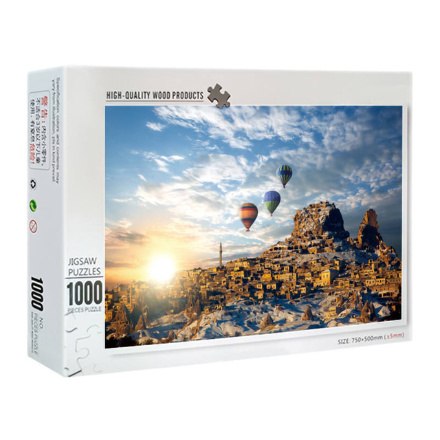 High Quality scenery printable Jigsaw Puzzle Factory wooden 1000 1500 Pieces puzzles For Adults