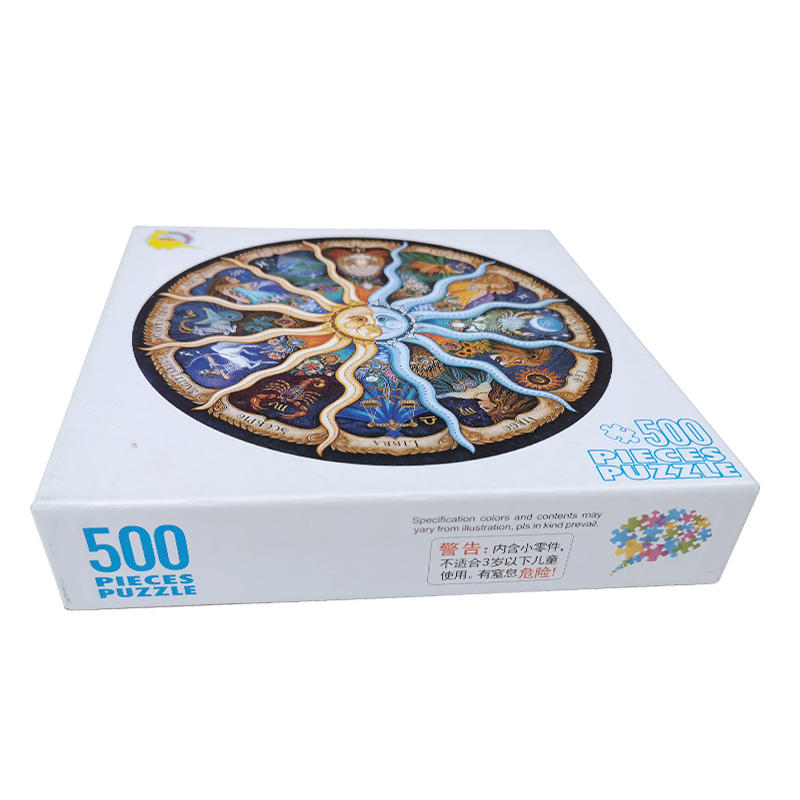 Adults Round Jigsaw Puzzles 500 Pieces Puzzle- DIY custom Constellation Circular Jigsaw Puzzles