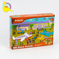 100pc Educational with Poster Wooden Puzzle for Kids
