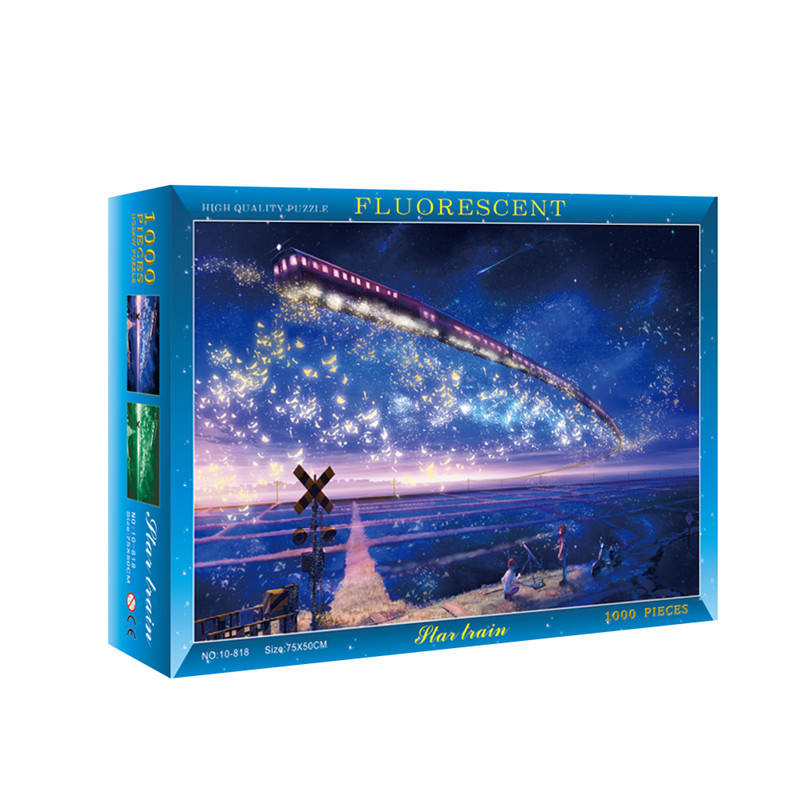 Free Sample Luminous Custom Made Adult Printable Customized Jigsaw Puzzle 1000 Pieces