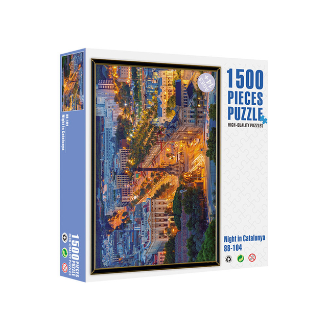 Free Sample Customized Paper Cardboard Jigsaw Puzzle 1500 Pieces Adults Puzzle Box Puzzles