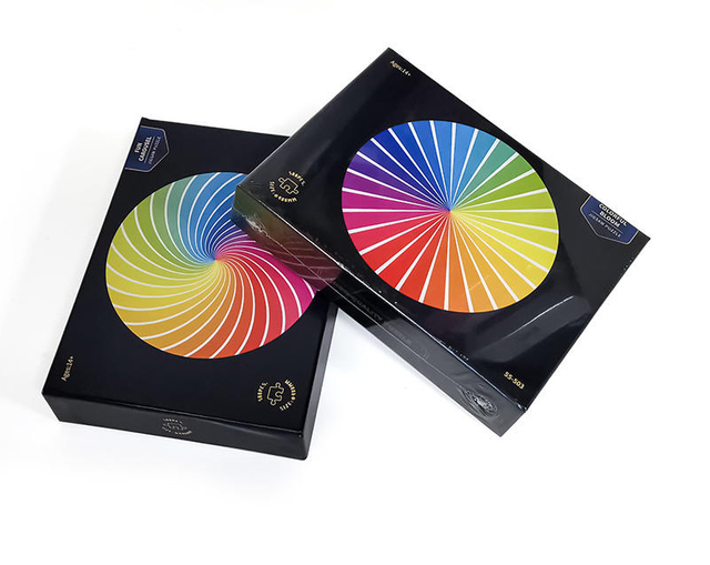 Custom Cardboard Rainbow Earth Paper Round Adult Jigsaw Puzzle 500 Pieces