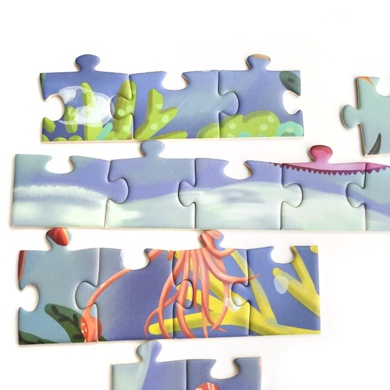 Customized Printing Children Cardboard 2 in 1 Design Hot Sale Paper Children Custom Puzzle Jigsaw Puzzle For Kids