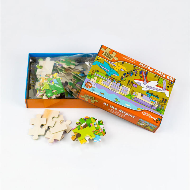 Customized Kids Wooden Puzzle Jigsaw Toys For Children Cartoon Animal Jigsaw Puzzles Toys