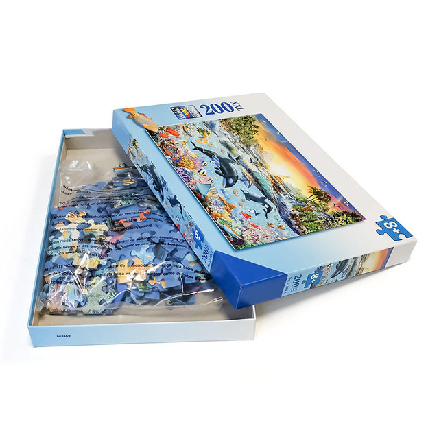 Custom Design Cardboard Toys Puzzle Anime Puzzle Games 200 Ps Jigsaw Puzzle Wholesale with Box