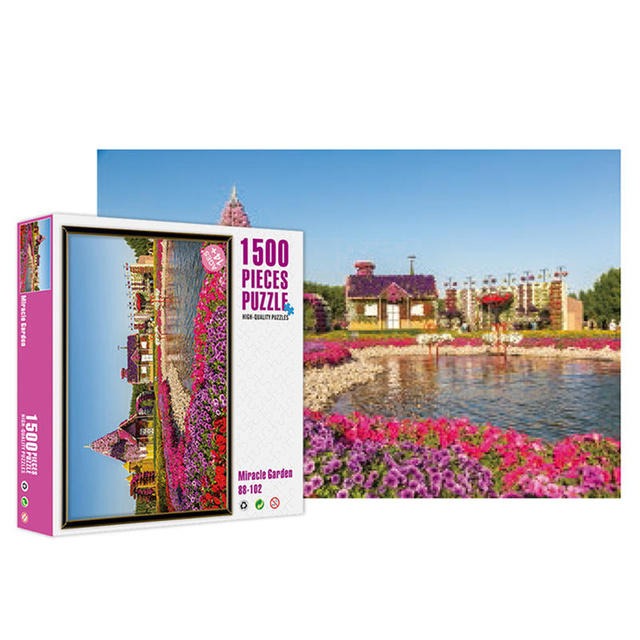 Educational Toys Wooden Material Jigsaw Puzzle 1500 PCS For Teenagers